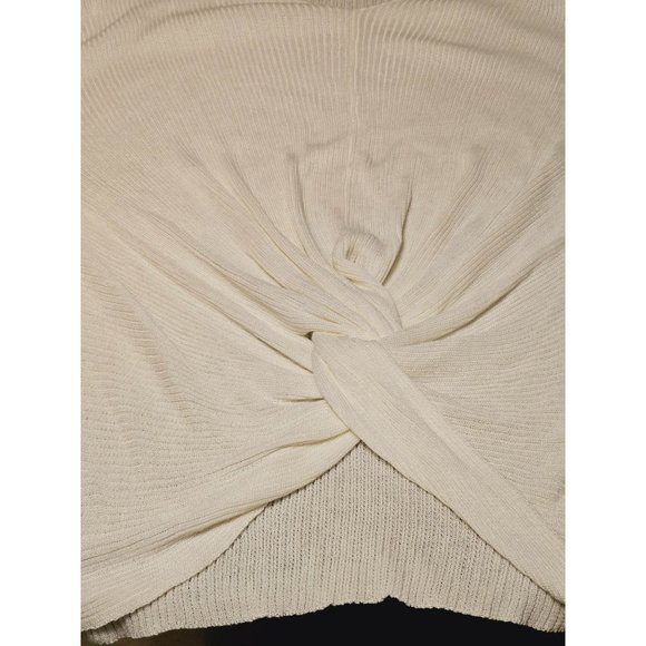 Love J Pull over Knot Front top size Small light weight Knit White - Picture 5 of 10